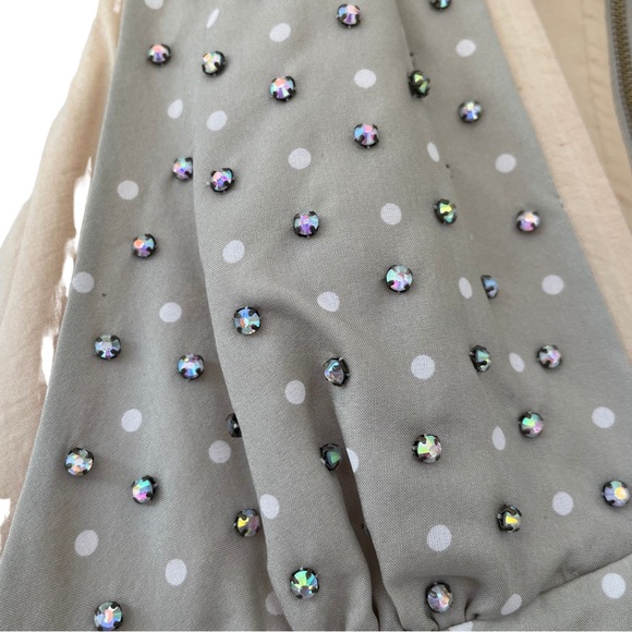 Marc By Marc Jacobs Josephine Dress Polka Dot Crystal Accents Silk dress Size 4 - Picture 4 of 14